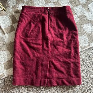 J. Crew Pencil Skirt | Size 2 | Red Felted | Office Wear